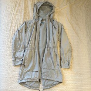 Columbia Long Gray Rain Coat